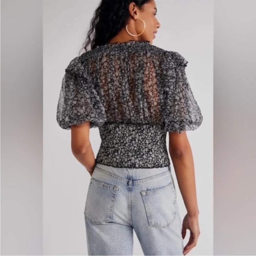 Free People Beatrice Floral Top - Picture 2 of 7